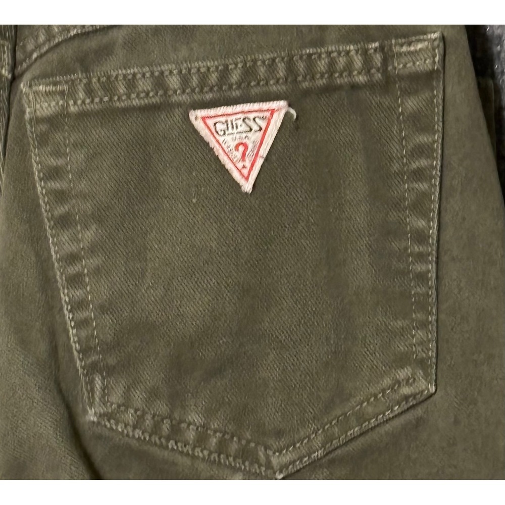 Guess Womens 27 Jeans Olive Green Vintage 90s Georges Marciano High Rise Tapered - Picture 3 of 7